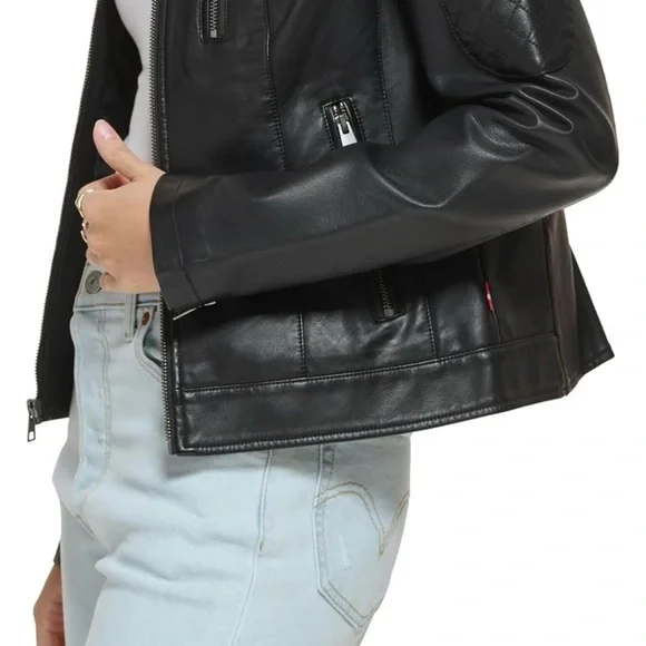 Levi's Levi Strauss & Company Faux Leather Motorcycle Jacket NEW 2X/XXL - Picture 4 of 16